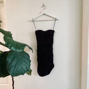 Alice + Olivia Sexy Black Corset Mini Dress